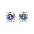 Gold-Plated S925 Silver Classic Four-Prong Moissanite Stud Earrings, Cross-Border Hot Seller-0-9