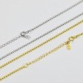 wholesale 925 Sterling Silver Student Collarbone Necklace with 18K Gold Plated Bead Chain, Women's Minimalist Basic Layering Chain Wholesale-0-1