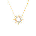 wholesale S925 Gold Plated 14K Minimalist Sparkling Zircon Star Pendant Women's Necklace, Trendy Collarbone Chain-0-4