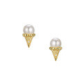 wholesale S925 Sterling Silver Summer Creative Ice Cream Pearl Inlaid Small Unique Design Earrings Women's Versatile Accessories-0-4