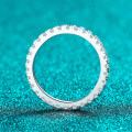 S925 Sterling Silver Full Moissanite Women's Starry Ring, Simple Unisex Band-0-1