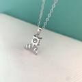 wholesale S925 Sterling Silver Mermaid Tail Design Moissanite Pendant Necklace, Niche Luxury, Factory Direct, Drop Shipping-0-3