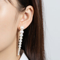 Metal Classic Princess Pearl Zircon Earrings, Cross-Border Best-Seller-Q style [Clearance Sale with Free Shipping]  925 Silver
