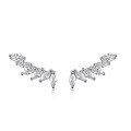 wholesale 925 Sterling Silver Marquise Zircon Ear Hook Wing Earrings for Women, Ins Light Luxury High-End Style-0-5