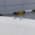 wholesale S925 Sterling Silver Maker's Fashionable Small Exquisite Bow Ear Studs, Unique Design Earrings with Silver Ear-Posts for Ear Nurturing-0-2