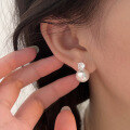 wholesale S925 Sterling Silver Swarovski Pearl Ear Studs for Women, Summer New Luxury Versatile Elegant Earrings-0-0