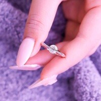 S925 Sterling Silver Moissanite Universe Planet Rotation Ring-[Moissanite + Certificate + Black Card + Girdle Inscription] 1 carat  Hong Kong serial number 20 (US serial number 9)