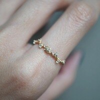 wholesale S925 Sterling Silver Red Elk Original Rose Flower Light Luxury Ring, Small and Unique Japanese Style for Daily Fashion Wear-BZ0759-Gold US size 6