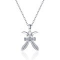 wholesale S925 Sterling Silver Wholesale Pisces Constellation Necklace for Women with Moissanite High-end Silver Jewelry Accessories-0-1