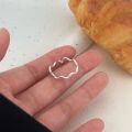wholesale S925 Sterling Silver Korean Style Bow Ring, Minimalist Wave Band, Small Luxury, Fashion Versatile-0-6