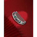 wholesale S999 Pure Silver Vintage Handmade Enamel Comb, Silver Comb, Solid Silver Health Scraping Gift for Elders and Girlfriends-0-1