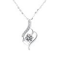 wholesale S925 Sterling Silver Cupid's Arrow Pendant New Style Simple Moissanite Diamond Necklace Collarbone Chain Valentine's Day Gift-0-4