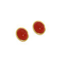 wholesale S925 Sterling Silver Red Agate Phoenix Korean Version INS Niche Light Luxury Vintage Year-End Sale Earrings-0-5