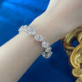 wholesale S925 Sterling Silver Europe and America New Style Full Diamond 7*9 Oval-Cut Bracelet Fashionable and Unique Ins Style-0-3