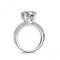 S925 Silver 8-Carat Oval Moissanite Ring with Luxurious Setting-0-0