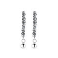 wholesale S925 Silver Retro Aged Black Myth: Wukong Golden Cudgel Ethnic Style Chinese Trend Design Earring Ear Stud-0-4