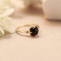 wholesale 9K Gold Japanese Retro Natural Black Agate Zircon Ring Jewelry Source Manufacturer Wholesale-0-3