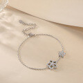 wholesale S925 Sterling Silver European and American Women's Five-Point Star Bracelet Wholesale Hot Export Pure Silver Jewelry for Women High-End Feel-0-3