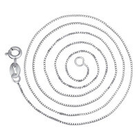 S925 Silver Classic Six-Claw D Color Moissanite 1 Carat Necklace-Plain chain [White Gold] 45cm  925 Silver
