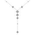 wholesale S925 Sterling Silver 553 Niche Minimalist Ins Style Elegant Tassel Dogwood Pendant with Crystal Accent Necklace for Women-0-4