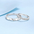 wholesale Pt950 plated S925 sterling silver moissanite couple rings, personalized minimalist niche wholesale-0-5