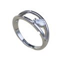 wholesale S925 Silver New Simple and Elegant Point Diamond Double Row Ring for Women,-0-4