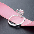 wholesale 925 Sterling Silver Cross-Border New Diamond-Inlaid Heart Ring Zircon Adjustable Open Ring for Women, Ins Style Fashion Jewelry-0-2