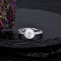 S925 Sterling Silver Genuine Imported Moissanite Engagement Ring, Minimalist-0-1