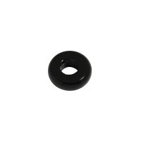 wholesale S925 Sterling Silver Korean Version Ins Niche Light Luxury Design Minimalist Versatile Knot Jade Circle Textured Earrings for Women-Natural Black Agate [Single] 925 Silver