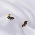 wholesale 925 Silver S925 Stud Earrings, 14K Gold Wing Earrings, Zircon Retro, Factory Direct Wholesale-0-3