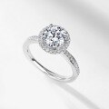 wholesale S925 Sterling Silver 15ct Exaggerated and Luxurious Moissanite Ring for Valentine's Day or Birthday Gift-0-3