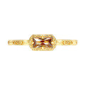 wholesale S925 Silver Plated 14K Gold Coffee Zircon Christmas Limited Edition Simple Versatile Wholesale Ring-0-5