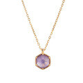 wholesale S925 silver gold-plated energy crystal lucky stone natural amethyst women's necklace factory supply-0-0