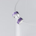 wholesale S925 silver summer Korean-style purple drip glue no-piercing ear clips minimalist elegant earrings for women M02636-0-1