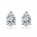 wholesale 925 Silver Earrings with 075ct European & American Fashion Simulated Diamond Teardrop 5*8 High Carbon Stone-0-4