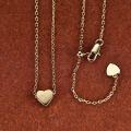 wholesale S925 Sterling Silver Gold-Plated Heart Necklace, Spring Summer New Simple Style, In Stock Silver Jewelry-0-2