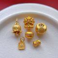 wholesale Gold-plated 925 ancient silver accessories Lily of the Valley Chubby Fu pendant, bride A'Dai hamburger bead, small waist spacer bead DIY-0-1