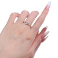 wholesale S925 Silver New Ins Style Pear-Shaped Double Teardrop Open Ring Minimalist Band-0-4