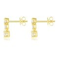 wholesale 18K Gold, Platinum, and Yellow Gold Exquisite and Delicate Fancy Shape Lab-Grown Diamond Earrings with Natural Diamond Accents, High-End Jewelry-0-3