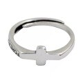wholesale 925 Sterling Silver Cross Letter Ring for Women, Elegant, Niche, Fashionable, Minimalist, Versatile, Adjustable Index Finger Ring-0-4