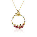 wholesale S925 silver designer secret garden pendant with a high-end feel, Chinese-style natural gemstone necklace-0-6