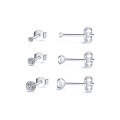 wholesale S925 Sterling Silver Set of 3 Ins-Style Mini Stud Earrings with Inlaid Diamonds,-0-6