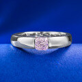wholesale S925 silver jewelry new square 5*5mm pink diamond set minimalist daily ring for women in ins style-0-5