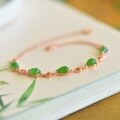 wholesale 925 Silver with Certificate Inlaid Water Drop Hetian Jasper Bracelet, Small Batch Design, Vintage Style Pure Silver Jade Jewelry-0-3
