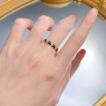 wholesale 925 Silver Enamel Stripe Ring in Black and White, New High-end Fashionable Couple Ring for Teens by Mujing Jewelry-0-3