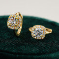 S925 Sterling Silver Moissanite Earrings, Luxurious Classic Design, Cross-Border Wholesale-0-1