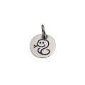 wholesale Metal S925 Sterling Silver Round Fu Adorable Snake Pendant, Chinese Style Retro Accessory for DIY Handmade Beaded Bracelet, Anklet, Red Cord Jewelry-0-4