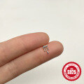 wholesale S925 Sterling Silver Ins-style Diamond Flat Head Threaded Cartilage Ear Stud, New Petite and Versatile Design-0-20