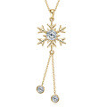 S925 Silver Moissanite Snowflake Tassel Necklace, Fashion Pendant Wholesale-0-3