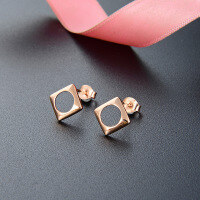 wholesale S925 Sterling Silver Geometric Cut-out Earrings, Niche Design, Versatile Accessory, Cross-border New Product, TEMU SheIn Dropshipping-Geometric earrings with rubber plug 925 silver